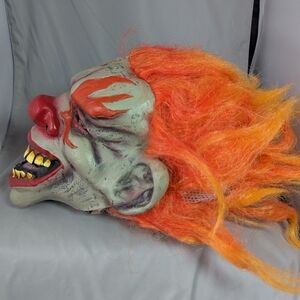 Creepy Clown Mask with Orange Hair With Toile Skirt